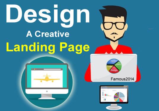 Design A creative landing page/homepage for your webs...
