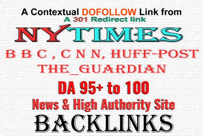 DA 95+ Do-Follow Backlinks from NYTimes, Forbes, or...