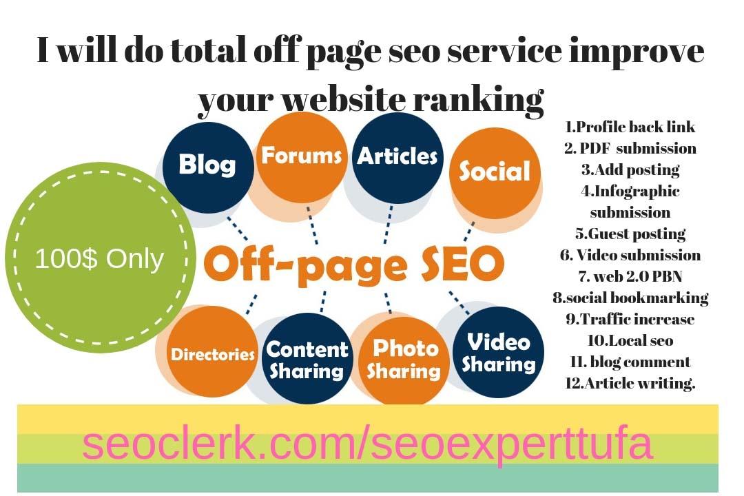 Total off page seo service for improve your website r...