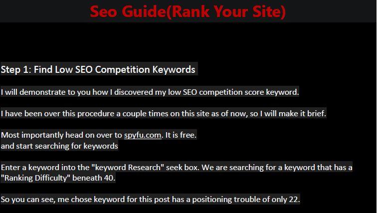 Seo Guide Rank Your Site 1st in Google