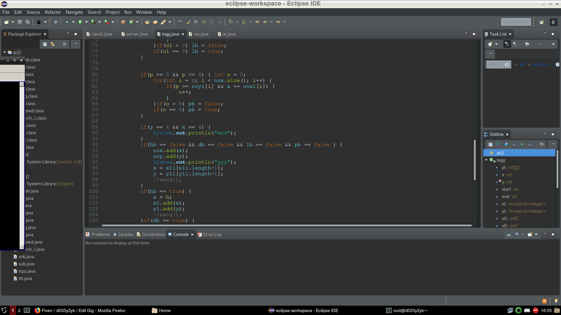 I'm programming a simple program in JAVA