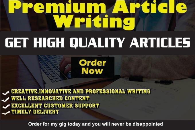 Do Content Writing, Article Writing And SEO Blog Wri...