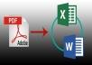 Convert your pdf file to word, pdf to excel an many ...