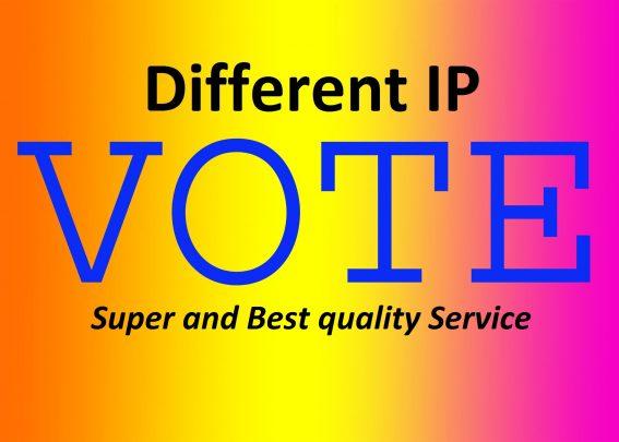 Promote 50 Unique IP votes super fast service