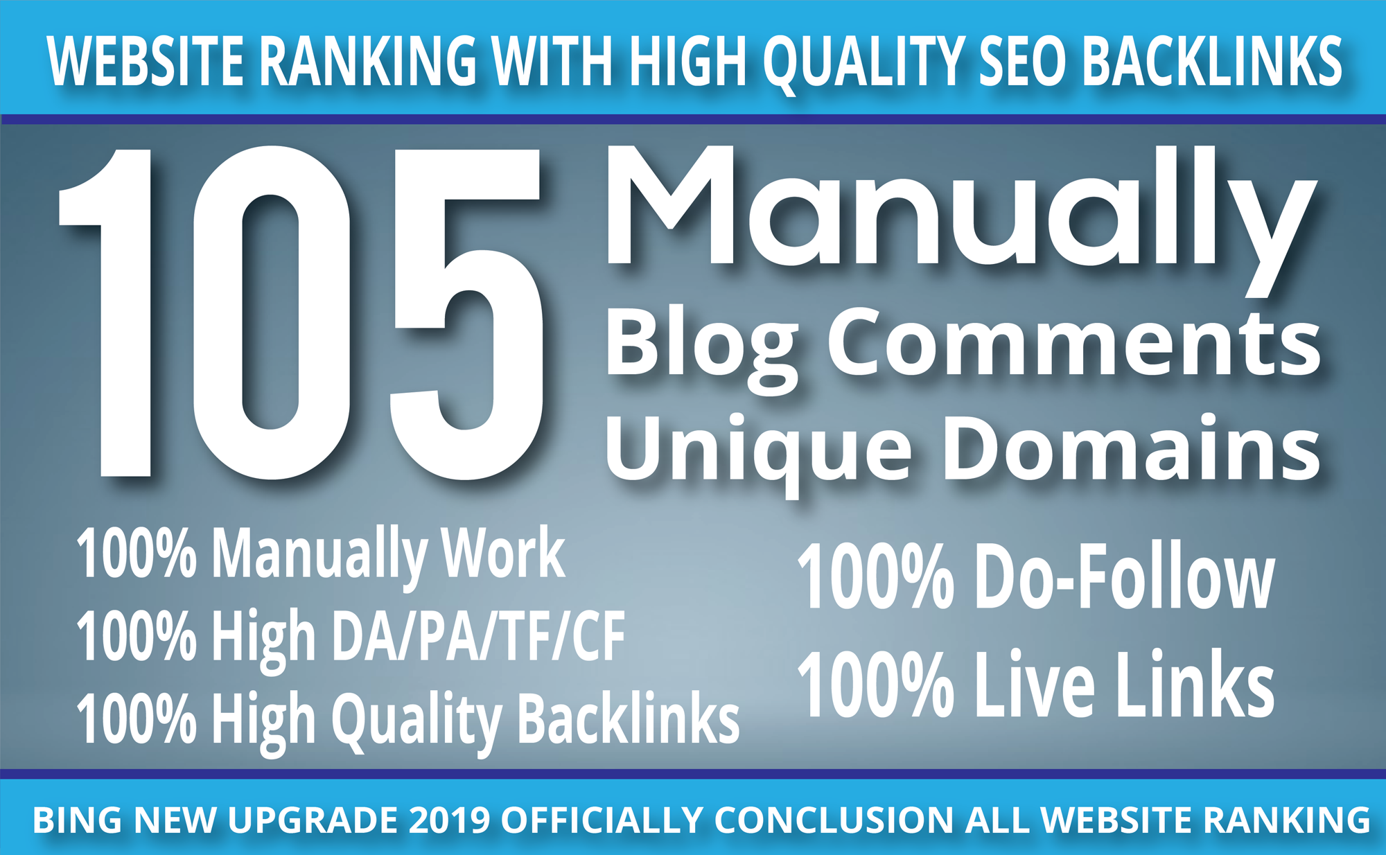 I Do 105 blog comment Seo backlinks ON High DA PA TF ...
