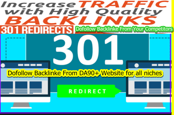 Provide 301 Redirect Authority Backlink From Da90 Abo...