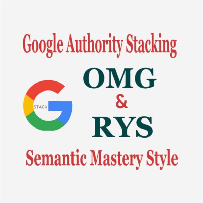 google 3 pack SEO stacking with rys and omg authority...