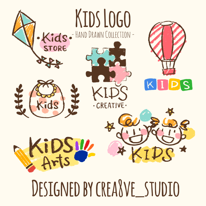 create 3 hand drawn logo in 2hrs