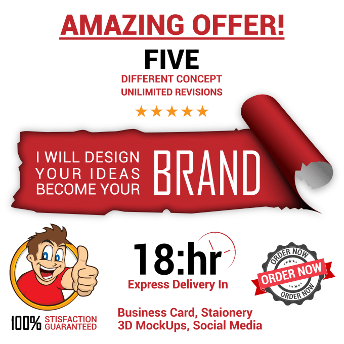 five amazing professional logo design in just 18 hour...