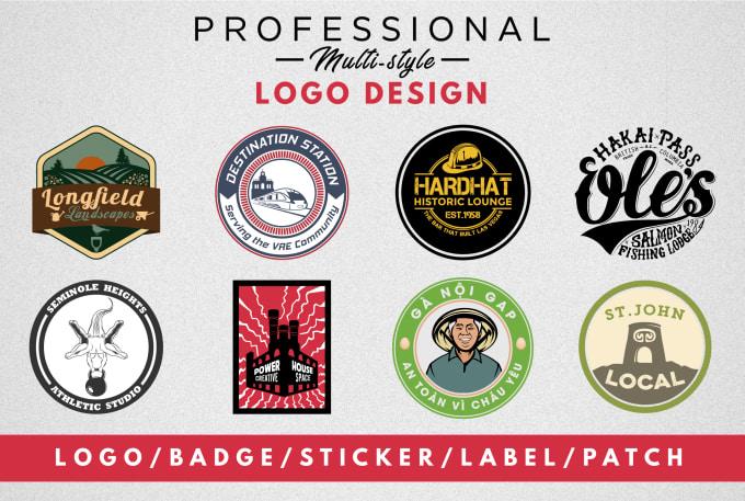 design a circular round logo, badge, sticker, labe...