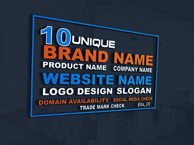 brainstorm 10 business name with domain availability ...