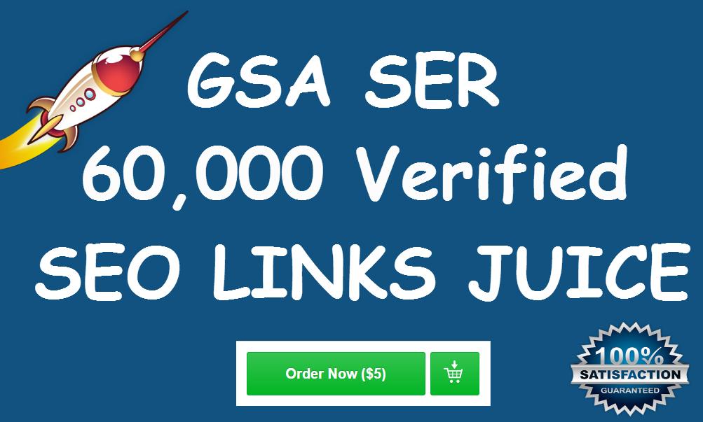 do 60,000 verified gsa ser live backlinks for seo ran...
