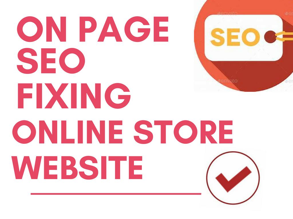 fix an on page seo issues for online store and websit...
