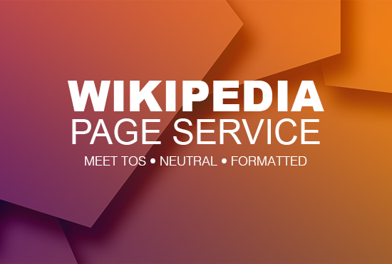 Wikipedia page creation or editing