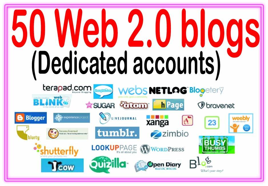 Add 50 Unique Web 2.0 blogs SEO Backlinks On High PR ...