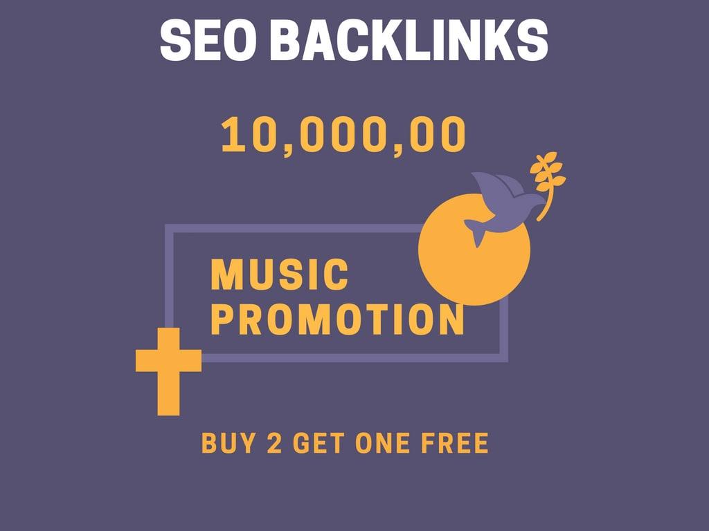 do 1million organic SEO backlinks for your music prom...