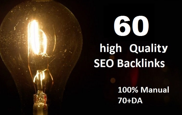 create 60 high quality, seo backlinks, link building...