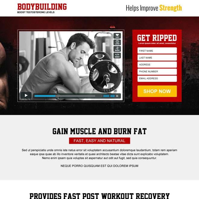 create responsive landing page squeeze page web desig...