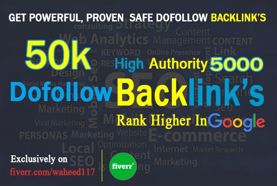 Build High Authority 5000 DoFollow Backlinks Rank hig...