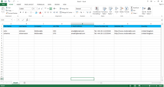 Collect Email Addresses For Ceo, Cio, Cto, Cfo, C...