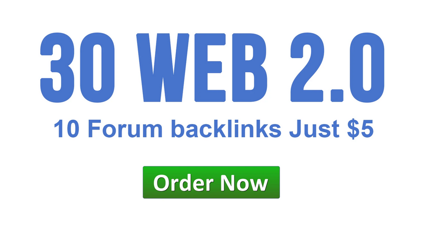 make 30 web 2 0 backlinks, 10 forum posts with login ...