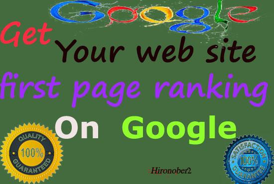 TOP PAGE RANK YOUR SITE GOOGLE 1ST PAGE GUARANTEED SE...