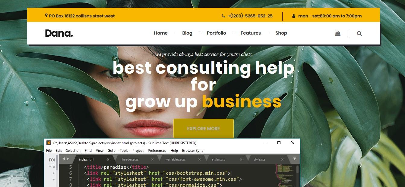 PSD TO HTML RESPONSIVE CONVERSION EACH HOME PAGE