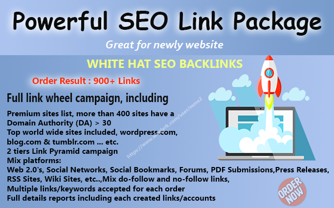 Powerful SEO Link building Package 2019 Full Link Whe...