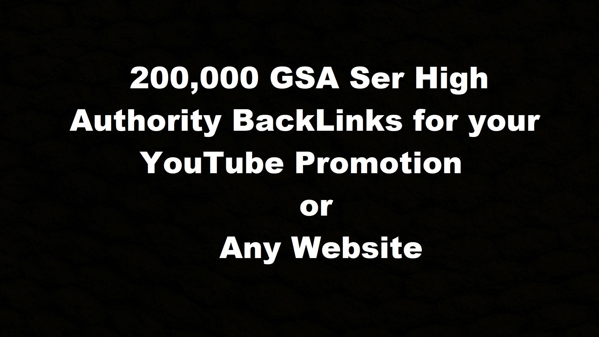 Provide 200,000 GSA Ser High Authority BackLinks for ...