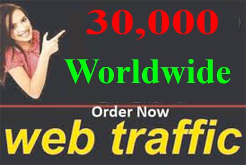 Super Fast 30,000 Worldwide Web Traffic To Your Web S...