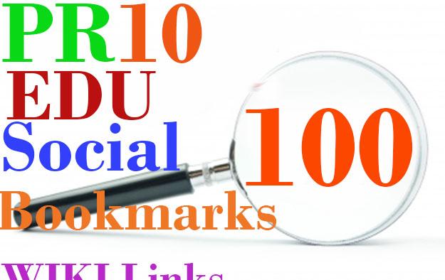 2021 Exclusive 100 PR9, EDU. Social Bookmark, Wiki Ba...