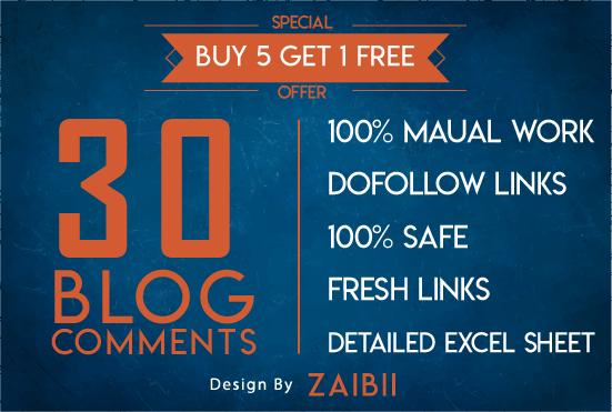 Do 30 DOFOLLOW BLOGCOMMENTS with HIGH DA PA