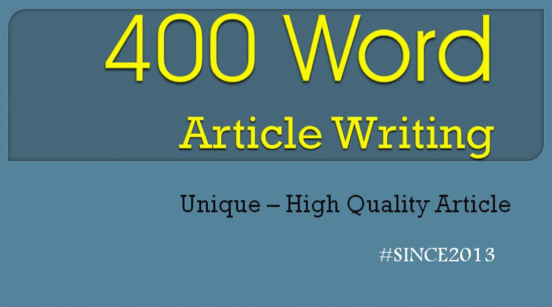 2x400 Words article Exclusive Price