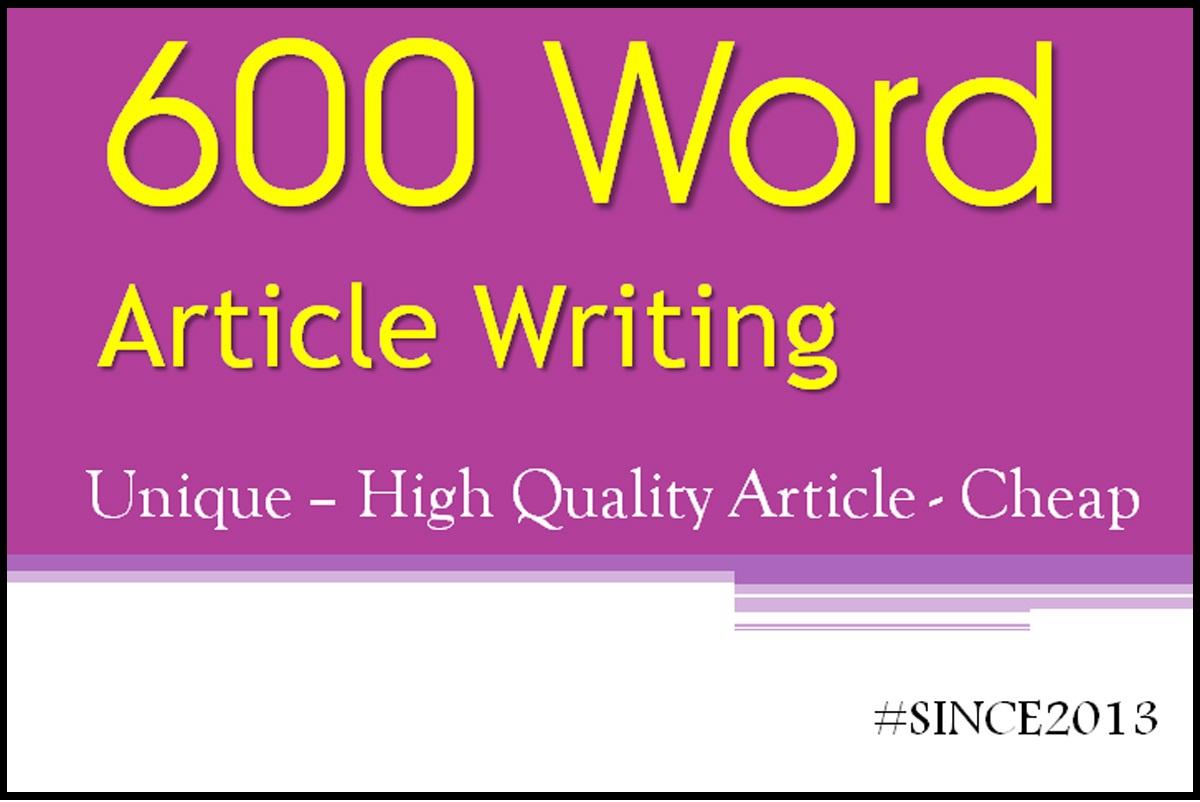 2x600 Words Article Fresh and High Quality