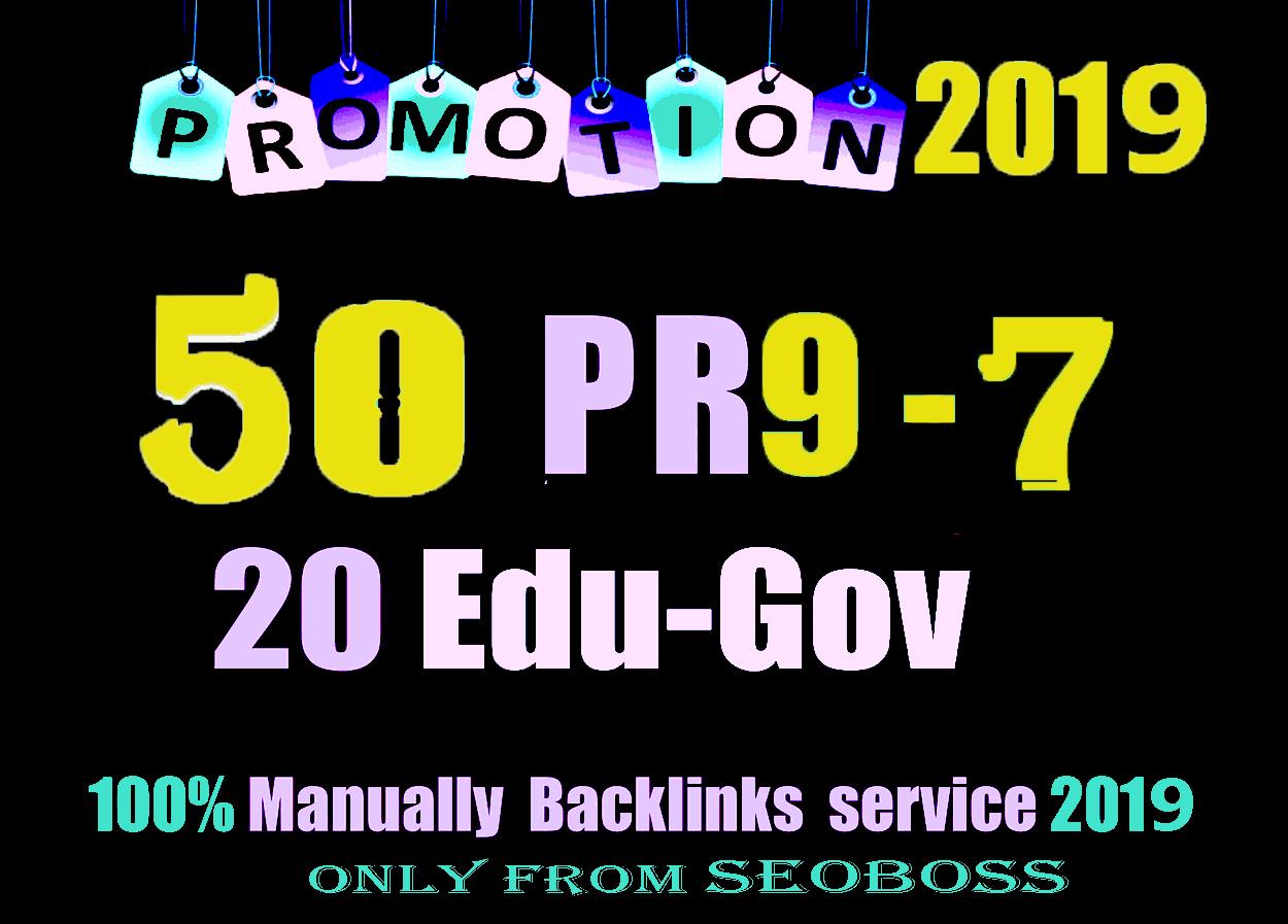 Exclusive 70 Backlink Service-50 PR9 DA 80-100+20 EDU...