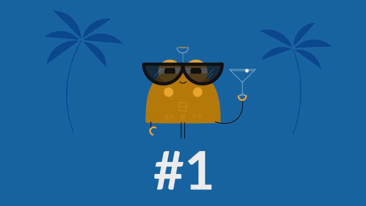 create this Top 10 Vacations number countdown