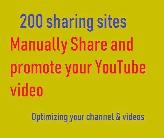 Manually Share and promote your YouTube video in 200 ...