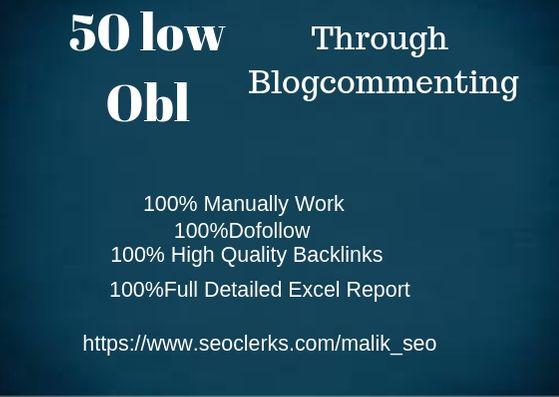 Do 50 Low Obl High Da Dofollow Backlinks Through Blog...