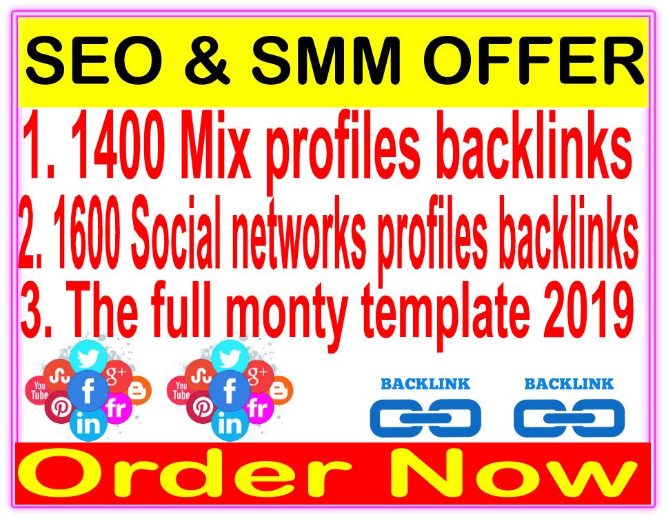 Indexer SEO Package-2400 Mix profiles backlinks-1600 ...