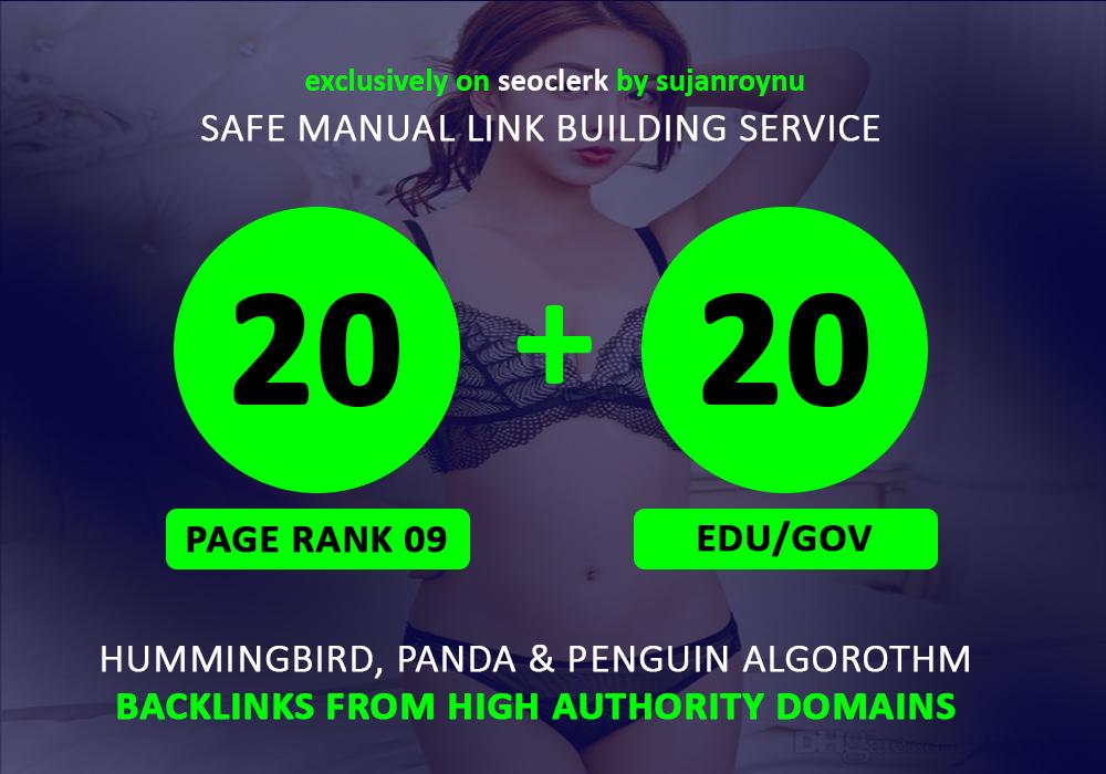 20 Pr9 + 20 Edu - Gov SEO High Pr 70+ Authority Backl...