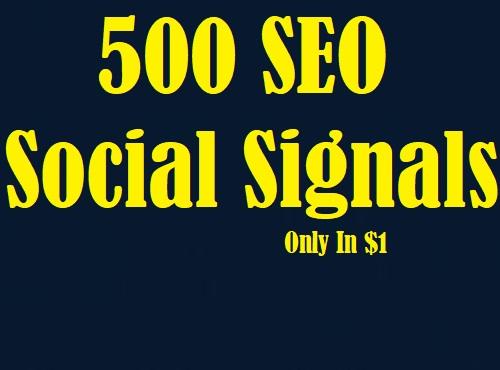 500 Universal SEO Social Signals Share Service