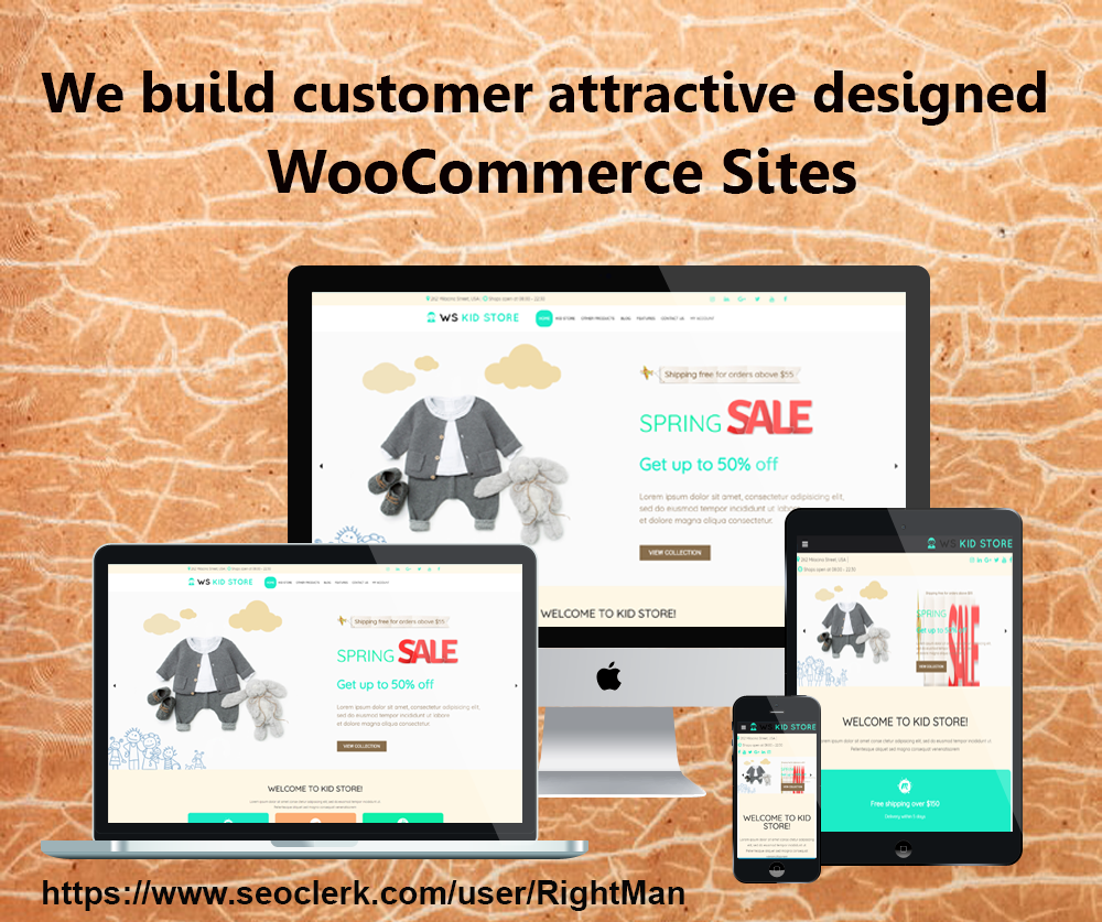 I will build attractive wordpress onlinestore with woocommerce