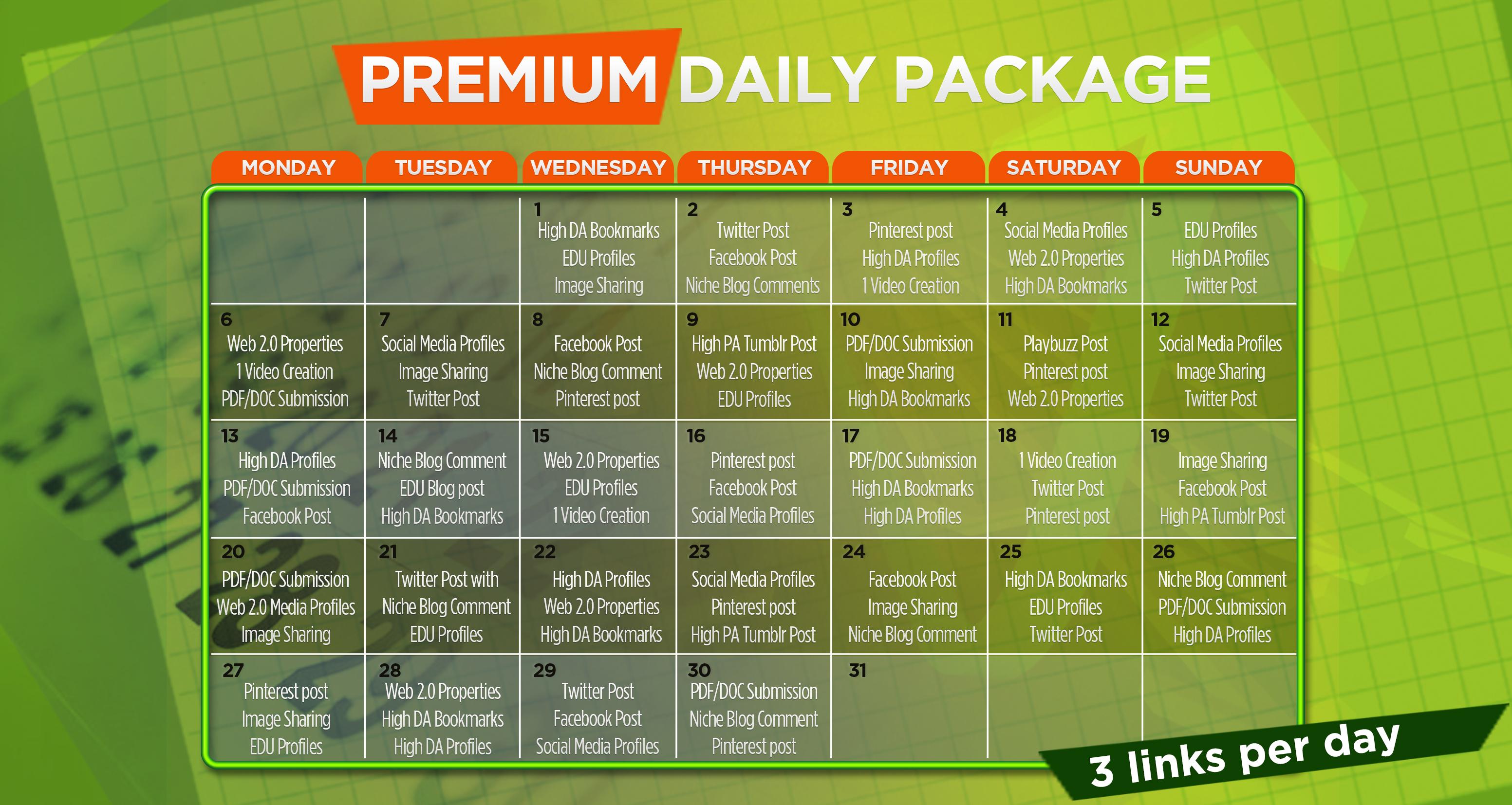 30 Days SEO Service, Daily Whitehat Backlinks Package