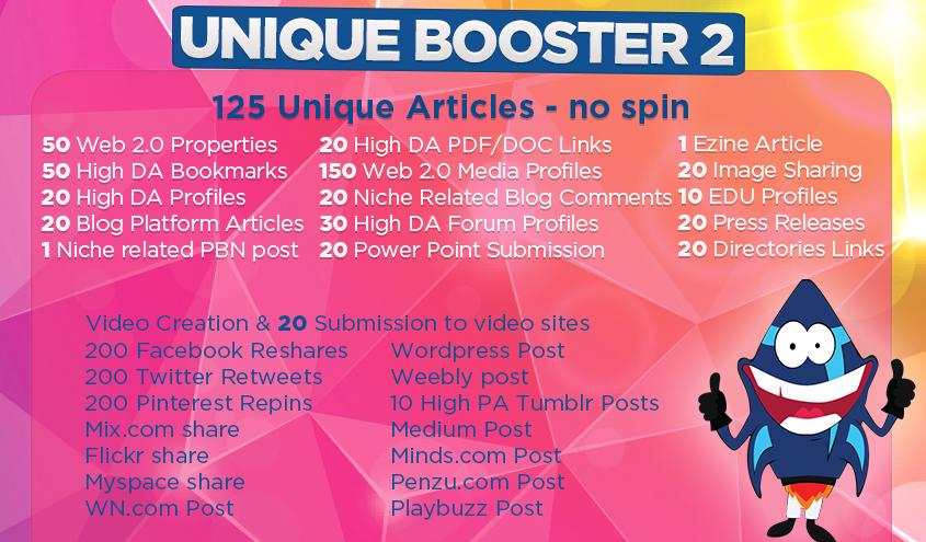 Unique Booster SEO Link Building Package To Get Easy Top Google Positions