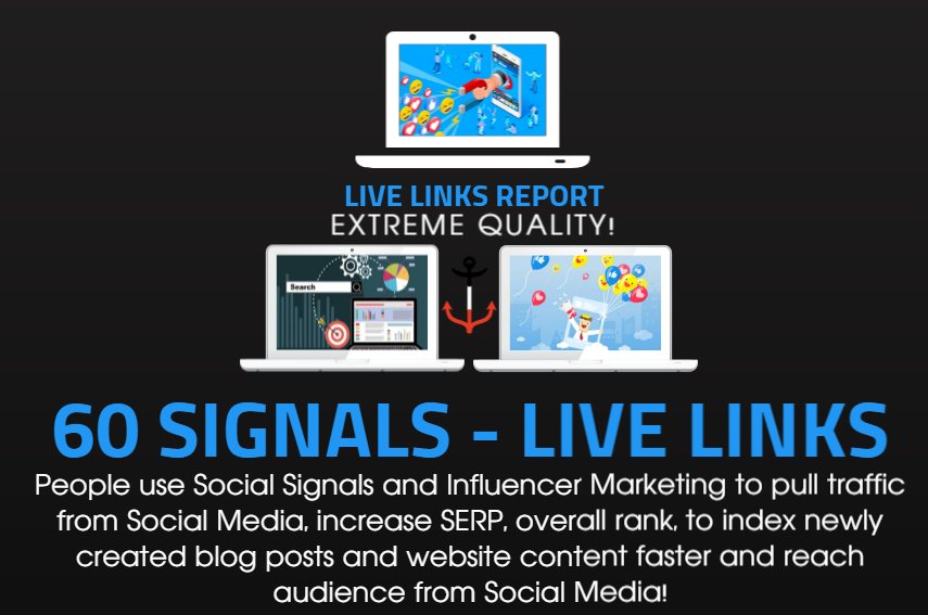 60 Social Signals to BOOST your SEO and Traffic with PROMOTION to 250,000 people on Social Media