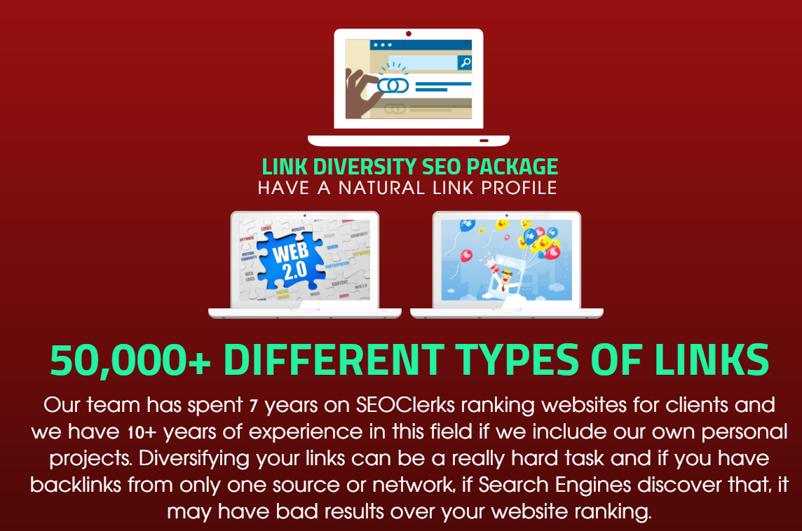 Link Diversity SEO Package - Get 50,000 Diversity Links - SOCIAL SIGNALS, PBN BACKLINKS, BOOKMARKS 