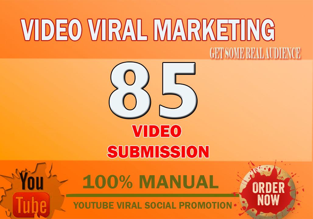 Manual Video submission On 85 Video sharing sites With High DA PA