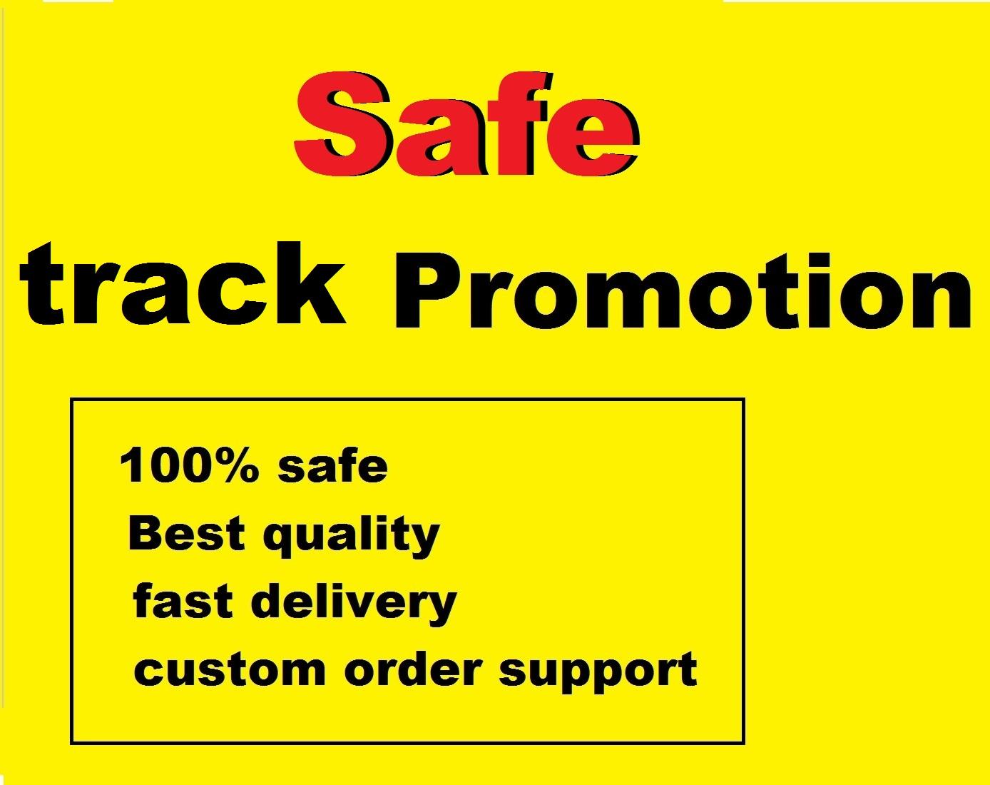 safe music or track or playlist promotion and send it more and more people 