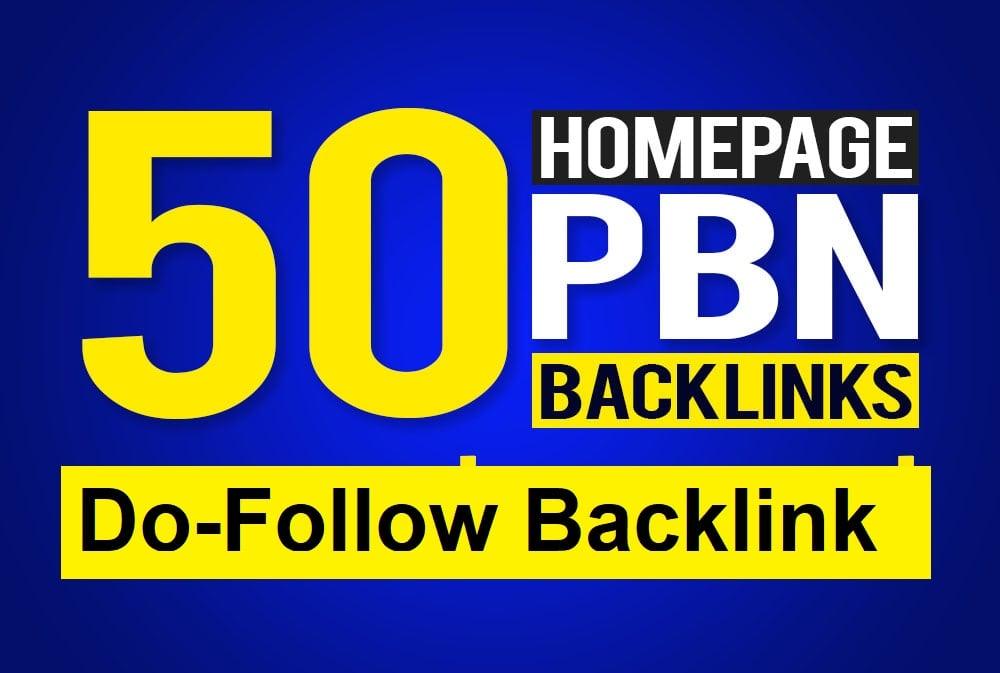 Manually Build 50 UNIQUE HOMEPAGE PBN backIinks DA20+
