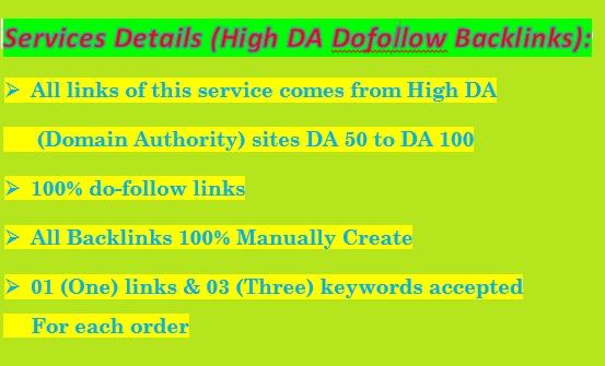 Manually Create High Authority Backlinks(PBN & Do-follow Quality) for your Websites